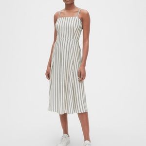 Gap Stripe Fit and Flare Cami Midi Dress